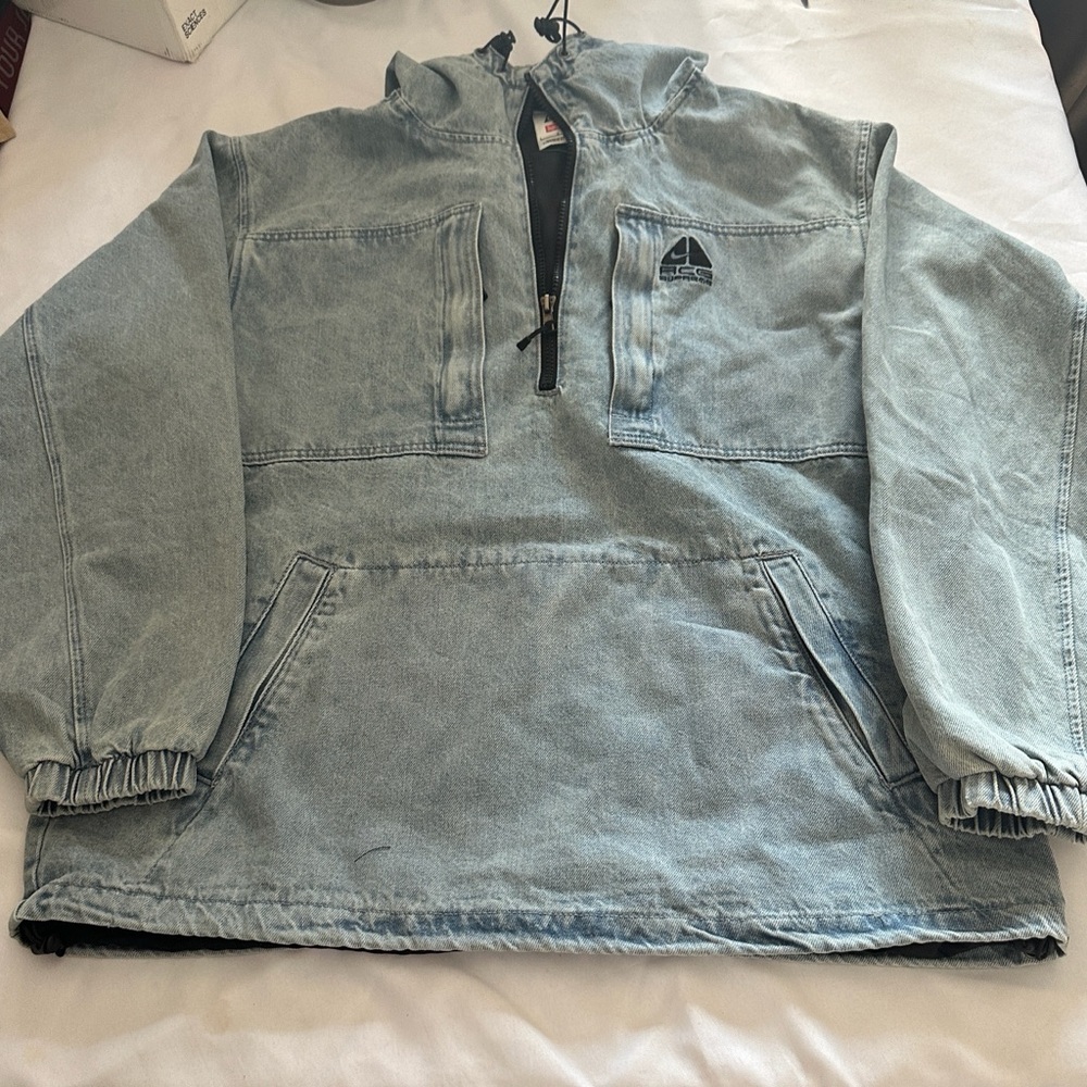 Supreme Nike ACG denim pullover washed blue size large EXCELLENT condition